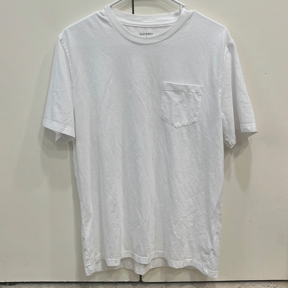 OLD NAVY Men's Medium White T-Shirt (PRE-OWNED)